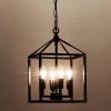 Industrial Metal Lantern Ceiling Light lighting effect.