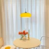 Mid-Century Orange White Glass Chandelier