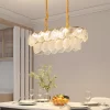 Oval Clear Galss Modern Crystal Seashells LED Pendant Light