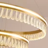 Postmodern Minimalist Luxury Crystal Chandelier Details, showcase the iron lamp body.