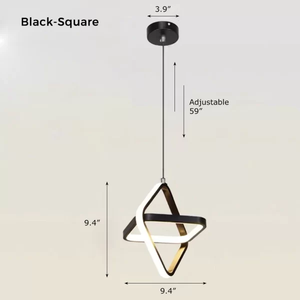 Square Simple Modern LED Pendant Lights