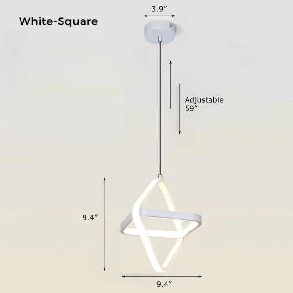 Square Simple Modern LED Pendant Lights