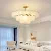 Three Layers Frosted Galss Modern Crystal Seashells LED Pendant Light.