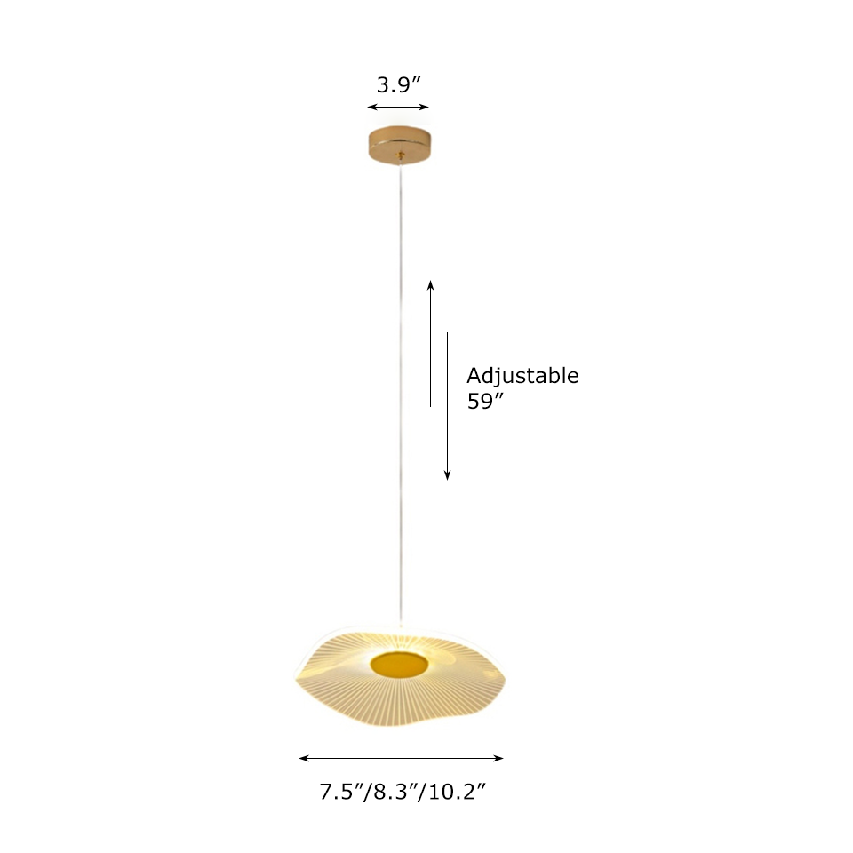 Transparent Acrylic Lotus Leaf Chandelier