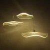 Transparent Acrylic Lotus Leaf Chandelier Real Photo