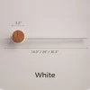 Simple Wood LED Wall Sconce White Color Dimensions, three types of lengths for choice: 16.5", 24", and 30.3".