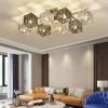 8 Heads Modern Square Crystal Ceiling Lights