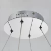 Close up of Circular Ring Peral Necklace Pendant Lamp, showing iron ceiling canopy.