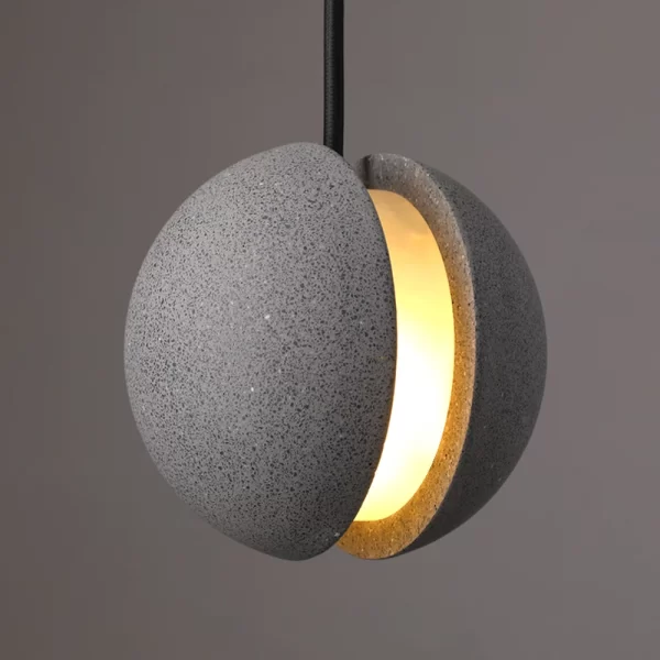 Black Creative Cement LED Hanging Light