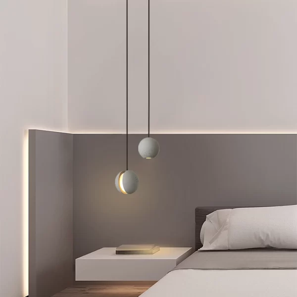 Creative Cement LED Hanging Light Bedroom Bedside Scene Display