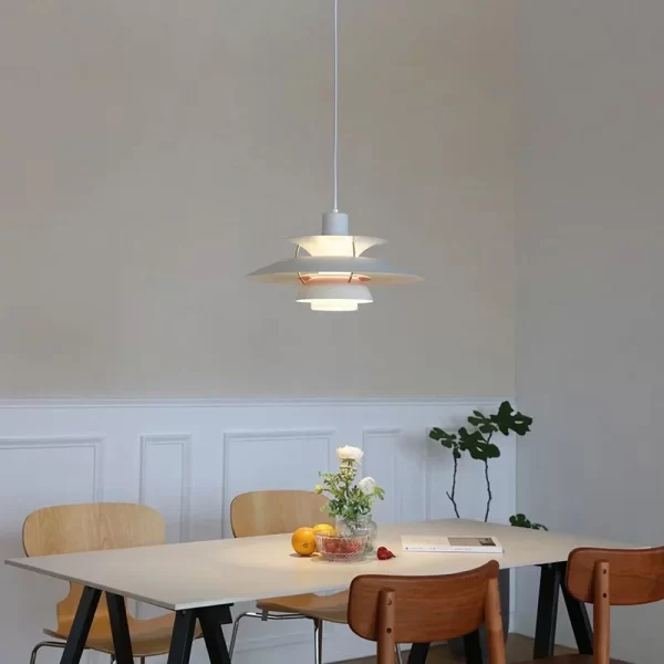 Danish Design Colorful Iron Pendant Light dining room real photo