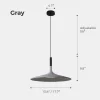 Gray Industrial LED Cement Pendant Lights Dimensions