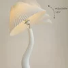 White Japanese Creative Cream Style Floor Lamp with 120 Degree Adjustable Lampshade