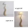 Japanese Creative Cream Style Floor Lamp light off and light on effects.