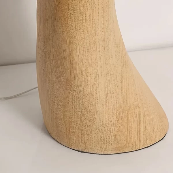 Japanese Creative Cream Style Floor Lamp Closeup Showing Resin Base