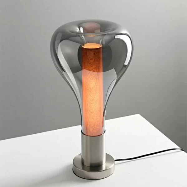 Minimalist Personality Smoky Gray Glass Table Lamp