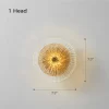 1-Heads Modern Round Glass Wall Lamp Dimensions