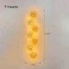 7-Heads Modern Round Glass Wall Lamp Dimensions