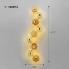 9-Heads Modern Round Glass Wall Lamp Dimensions