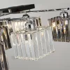 Close up of Modern Square Crystal Ceiling Lights, showcased the high transmittance crystal lampshade.