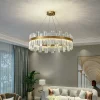 Modern Luxury Crystal Raindrop Chandelier Living Room Scene Display