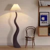 Walnut Wood Grain Japanese Creative Cream Style Floor Lamp Corridor Scene Display