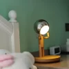 Creative Wooden Robot Shape Table Lamp Beech Wood